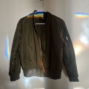 Olive Green Bomber Jacket Size Medium